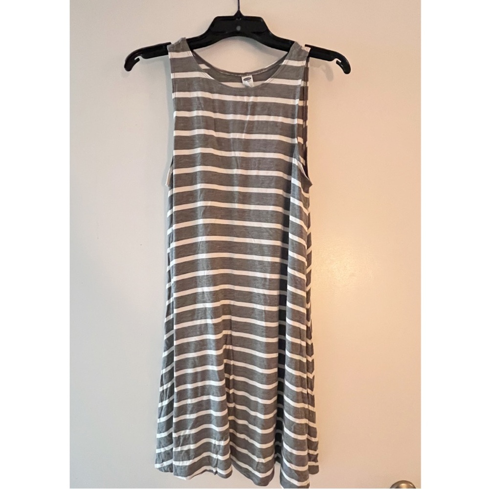 OLD NAVY Gray and White Stripes Swing Dress (Discounted Shipping🚚)